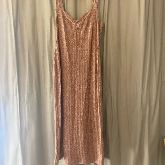 Reformation Jeans Brynn Knit Dress in Pecan Size XL - Picture 3 of 5